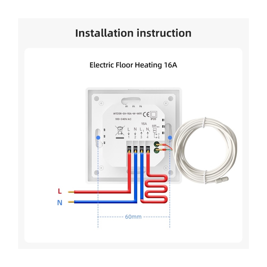 Immax NEO 07555L - Termostat pre elektrické podlahové kúrenie SMART 230V/16A