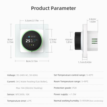 Immax NEO 07555L - Termostat pre elektrické podlahové kúrenie SMART 230V/16A