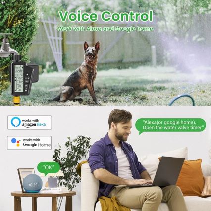 Immax NEO 07556L - Závlahový ventil 4xAA IP65 Wi-Fi Tuya