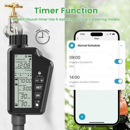 Immax NEO 07556L - Závlahový ventil 4xAA IP65 Wi-Fi Tuya