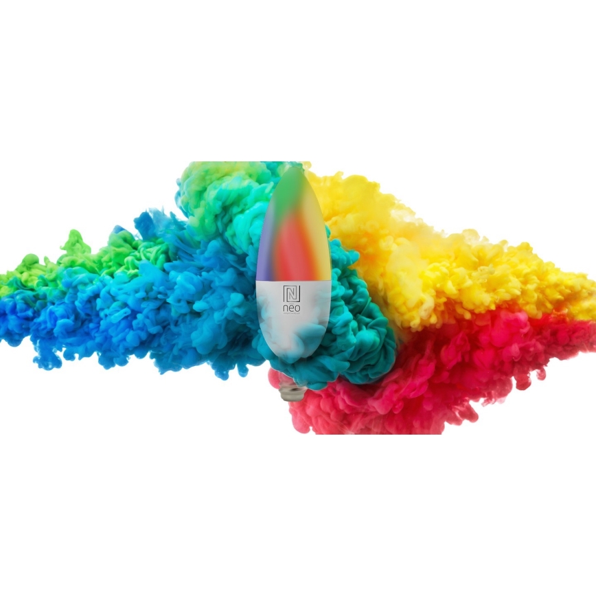 Immax NEO 07716L - LED RGB+CCT Stmievateľná žiarovka E14/5,5W/230V 2700K Wi-Fi Tuya