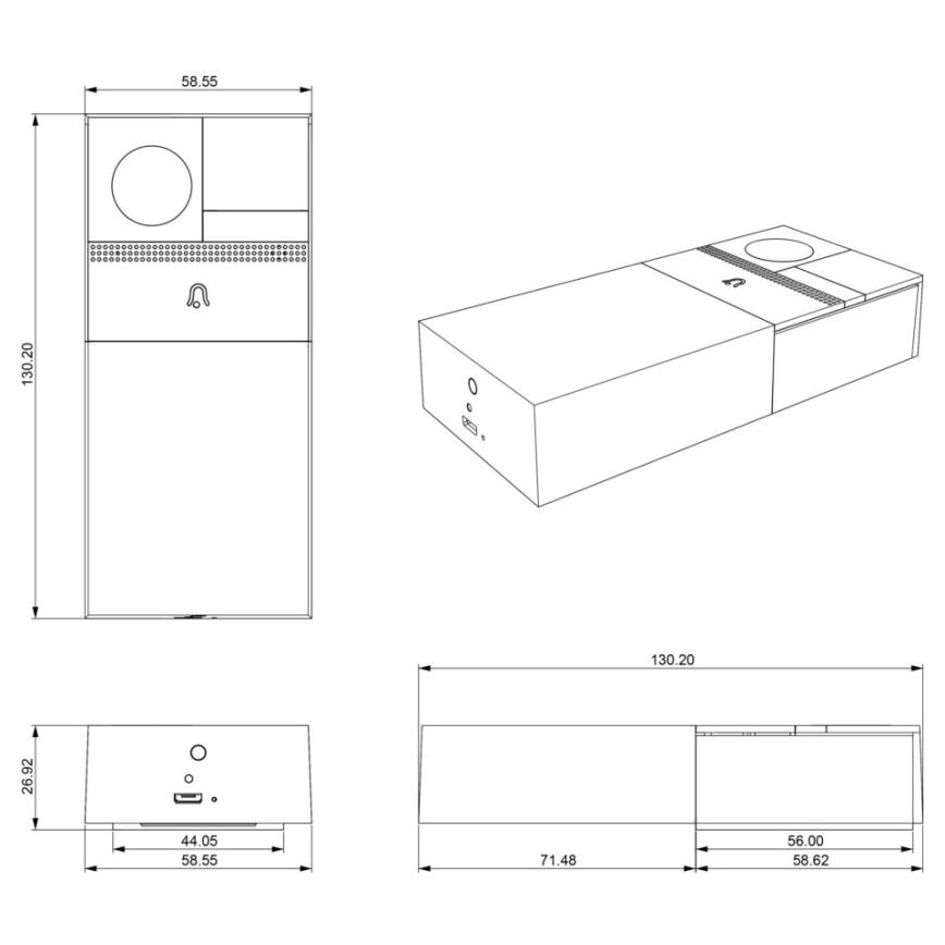 Immax NEO 07728L - Videozvonček NEO LITE Smart Wi-Fi Tuya IP54