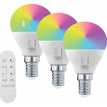 Immax NEO 07745CDO - SADA 3× LED RGB+CCT stmievateľných žiaroviek E14/6W/230V Tuya Wi‑Fi + diaľkové ovládanie