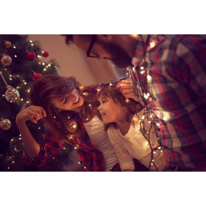 Immax NEO 07755L - LED stmievateľný vonkajší svetelný reťazec NEO LITE 400xLED/8 funkcií 43m IP44 Wi-Fi Tuya teplá biela