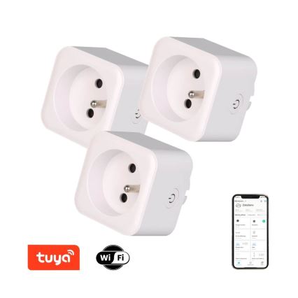 Immax NEO 07762C - SADA 3x Inteligentná zásuvka NEO LITE 3680W/230V/16A Wi-Fi Tuya