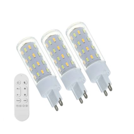Immax NEO 07763CDO - SADA 3x LED CCT stmievateľných žiaroviek G9/4W/230V Wi-Fi Tuya + diaľkové ovládanie