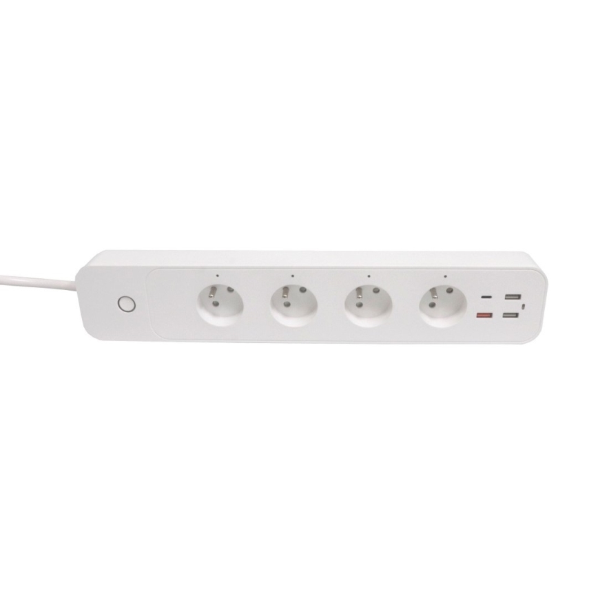 Immax NEO 07771L- Predlžovací kábel NEO LITE Smart 4AC+3xUSB+1xUSB C Wi-Fi Tuya