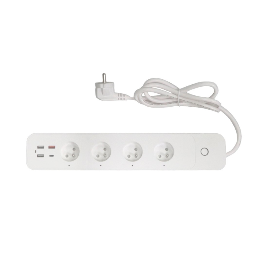 Immax NEO 07771L- Predlžovací kábel NEO LITE Smart 4AC+3xUSB+1xUSB C Wi-Fi Tuya