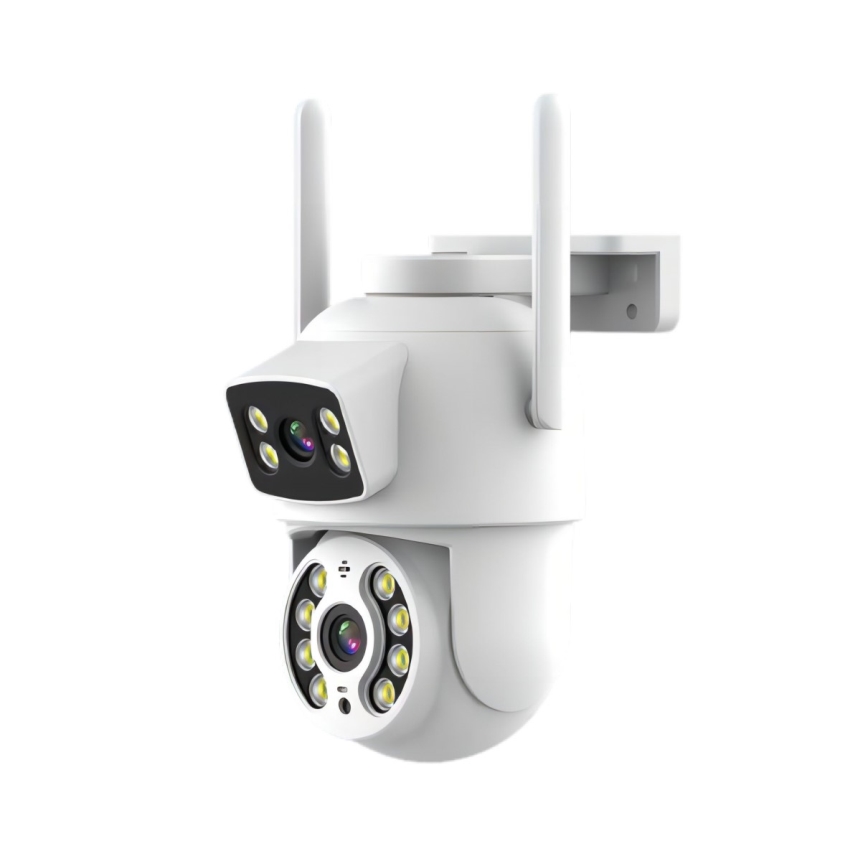 Immax NEO 07783L - Inteligentná vonkajšia kamera so senzorom DOUBLE 355° P/T 2x2MP IP65 Wi-Fi Tuya