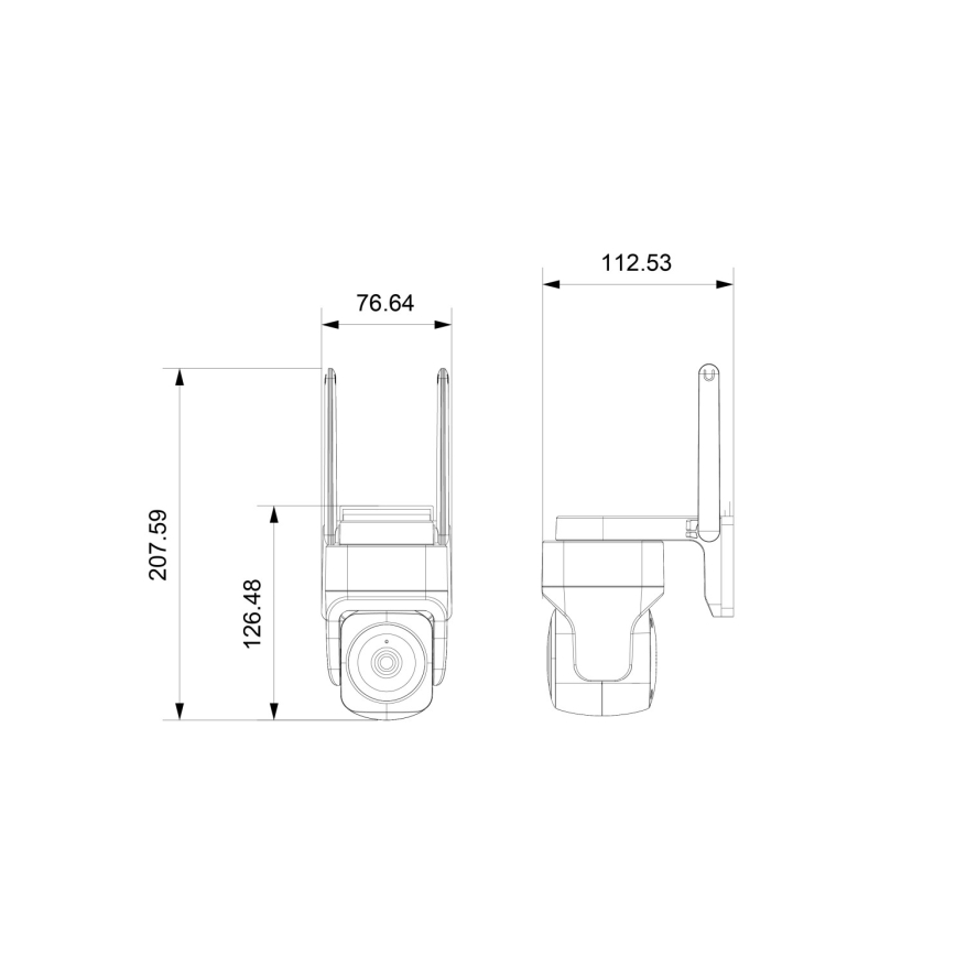 Immax NEO 07793L - Inteligentná vonkajšia kamera so senzorom CUBE 4MP 5V IP65 Wi-Fi Tuya