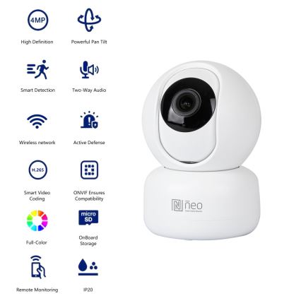 Immax NEO 07795L - Inteligentná vnútorná kamera so senzorom 4MP 5V Wi-Fi Tuya