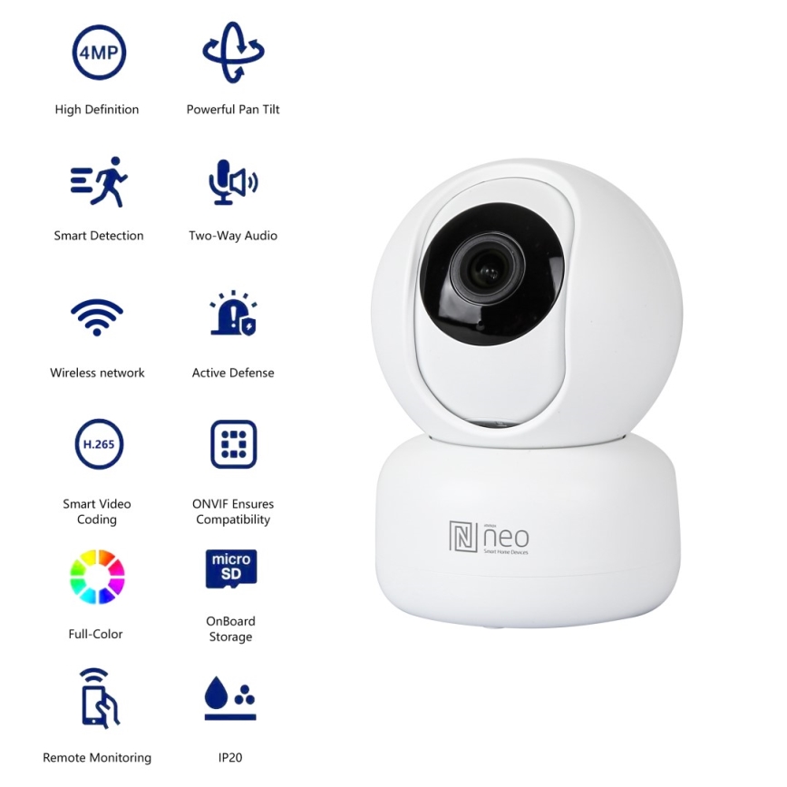 Immax NEO 07795L - Inteligentná vnútorná kamera so senzorom 4MP 5V Wi-Fi Tuya