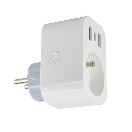 Immax NEO 07799L - Inteligentná rozbočovacia zásuvka 16A/230V + 2xUSB+1xUSB C Wi-Fi Tuya