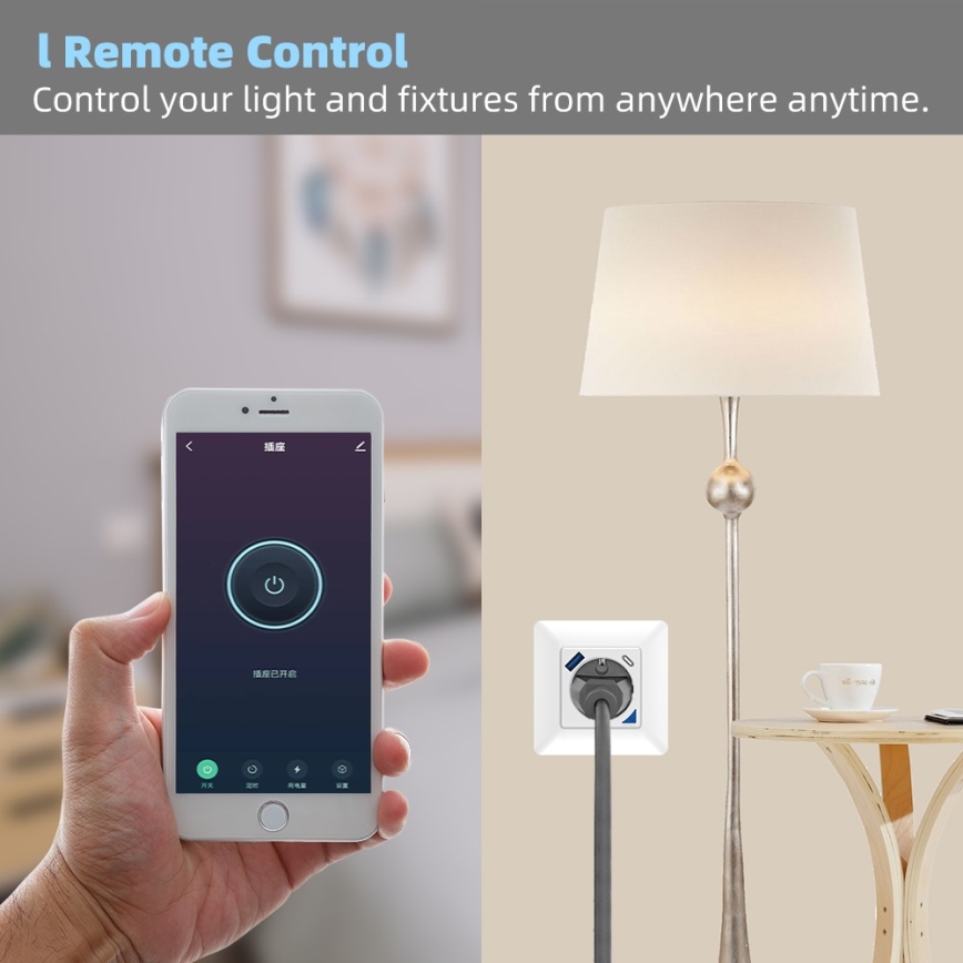 Immax NEO 07801L - Inteligentná zásuvka 16A/230V + 1xUSB-A+1xUSB C Tuya