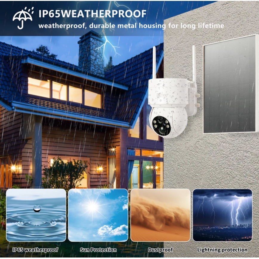 Immax NEO 07803L - Inteligentná vonkajšia solárna kamera so senzorom SENTRY 6000 mAh Wi-Fi Tuya IP65