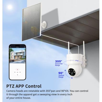 Immax NEO 07803L - Inteligentná vonkajšia solárna kamera so senzorom SENTRY 6000 mAh Wi-Fi Tuya IP65