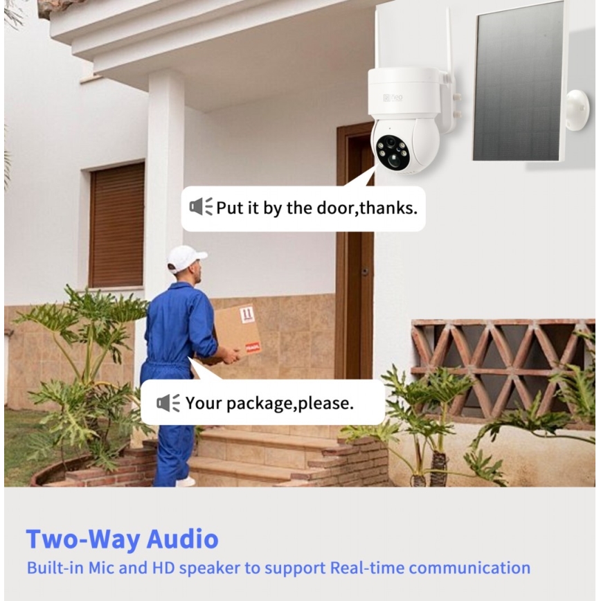 Immax NEO 07803L - Inteligentná vonkajšia solárna kamera so senzorom SENTRY 6000 mAh Wi-Fi Tuya IP65