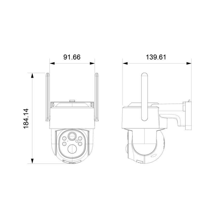 Immax NEO 07804L - Inteligentná vonkajšia solárna kamera so snímačom, batériou 9000 mAh, krytie IP65