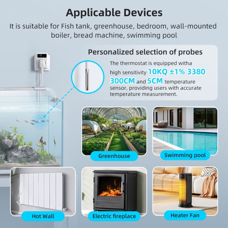 Immax NEO 07811L - Inteligentná zásuvka s teplomerom F 3680W Tuya Wi-Fi