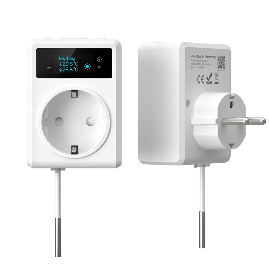 Immax NEO 07811L - Inteligentná zásuvka s teplomerom F 3680W Tuya Wi-Fi