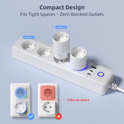 Immax NEO 07813L - Inteligentná zásuvka F 3500W Wi-Fi