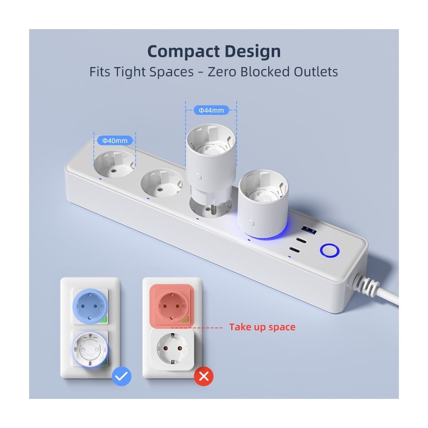 Immax NEO 07813L - Inteligentná zásuvka F 3500W Wi-Fi
