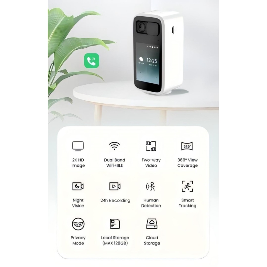 Immax NEO 07814L - Inteligentná vnútorná kamera so snímačom 4 MP 5V Wi-Fi