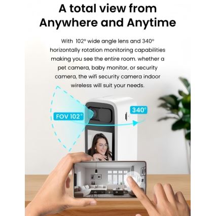 Immax NEO 07814L - Inteligentná vnútorná kamera so snímačom 4 MP 5V Wi-Fi