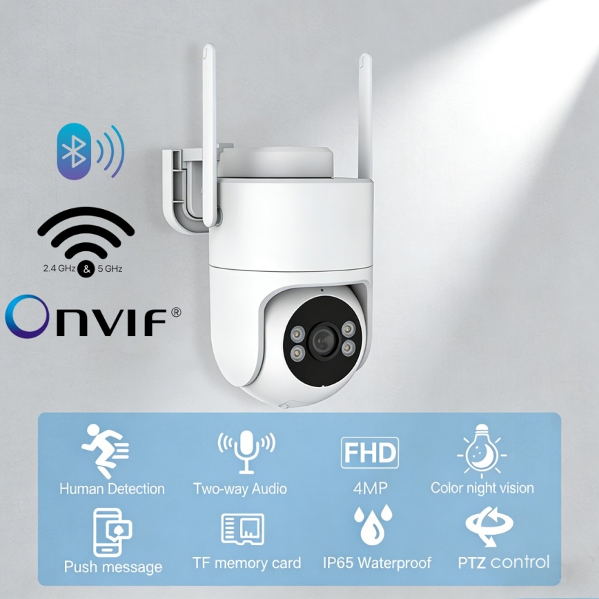 Immax NEO 07819L - Inteligentná vonkajšia kamera so snímačom 4 MP, 5 V, IP65, Wi-Fi