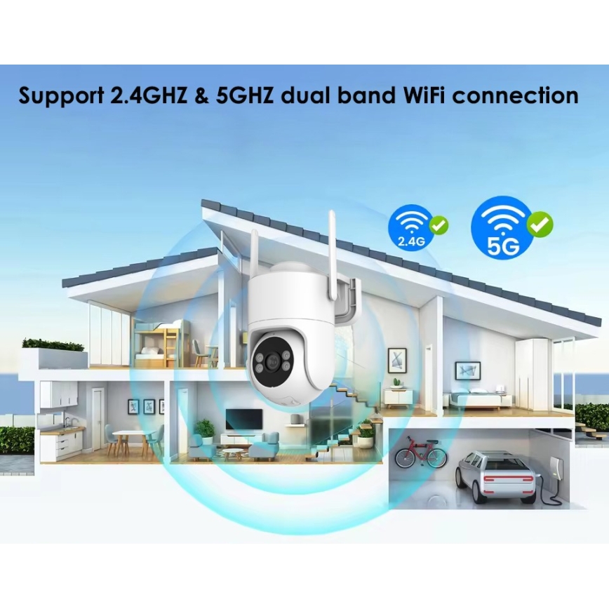 Immax NEO 07819L - Inteligentná vonkajšia kamera so snímačom 4 MP, 5 V, IP65, Wi-Fi
