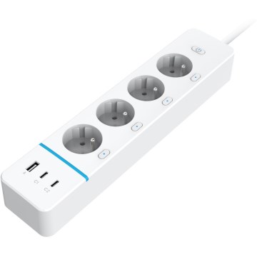 Immax NEO 07821L - Inteligentný predlžovací kábel NEO LITE 4AC+1xUSB+2xUSB C Tuya Wi-Fi