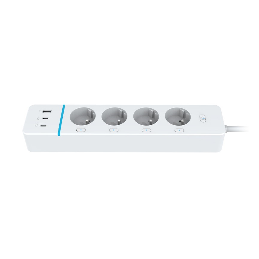 Immax NEO 07821L - Predlžovací kábel NEO LITE Smart 4AC+1xUSB+2xUSB C Wi-Fi