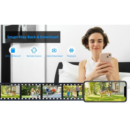 Immax NEO 07825L - Inteligentná vonkajšia kupolová kamera so snímačom 5MP, 230V, IP66, TUYA, Wi-Fi