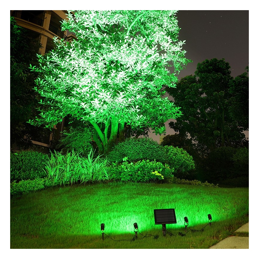 Immax NEO 07903L - LED RGB Stmievateľné solárne svietidlo REFLECTORES 4xLED/1W/5,5V IP65 Tuya