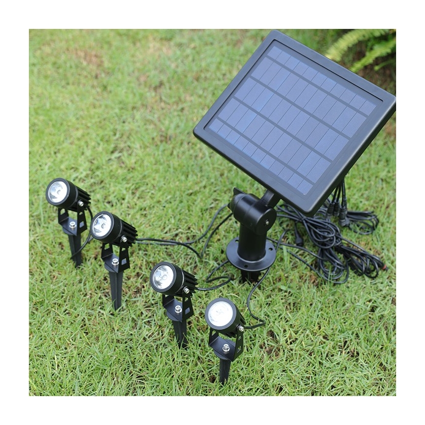 Immax NEO 07903L - LED RGB Stmievateľné solárne svietidlo REFLECTORES 4xLED/1W/5,5V IP65 Tuya