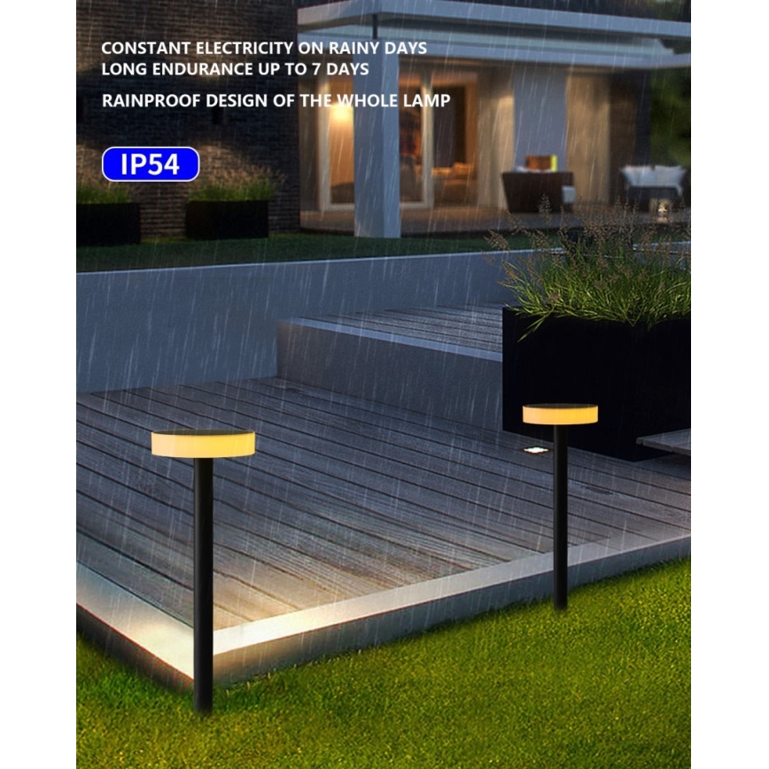 Immax NEO 07910L - LED RGB Stmievateľné solárne svietidlo so senzorom NEO LITE LED/1W/5V zaokrúhlený IP54 Tuya 1300 mAh