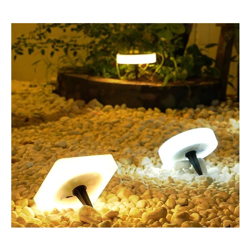 Immax NEO 07910L - LED RGB Stmievateľné solárne svietidlo so senzorom NEO LITE LED/1W/5V zaokrúhlený IP54 Tuya 1300 mAh