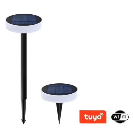 Immax NEO 07910L - LED RGB Stmievateľné solárne svietidlo so senzorom NEO LITE LED/1W/5V zaokrúhlený IP54 Tuya 1300 mAh