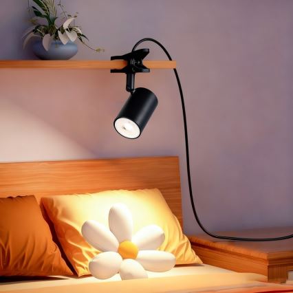 Immax NEO 08291L - Lampa s klipom PUNTO 1xGU10/9W/230V čierna