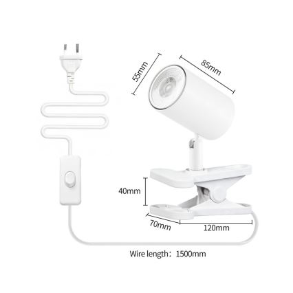 Immax NEO 08292L - Klipová lampa PUNTO 1xGU10/9W/230V biela