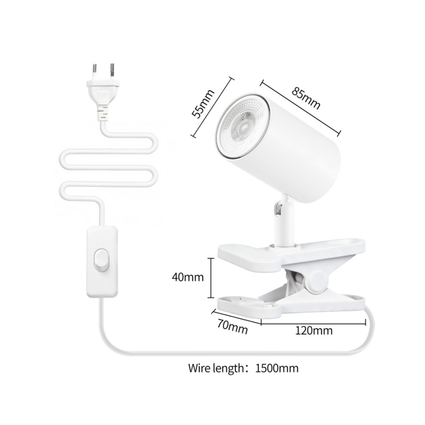 Immax NEO 08292L - Klipová lampa PUNTO 1xGU10/9W/230V biela