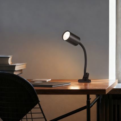 Immax NEO 08293L - Flexibilná lampa so svorkou PUNTO 1xGU10/9W/230V čierna