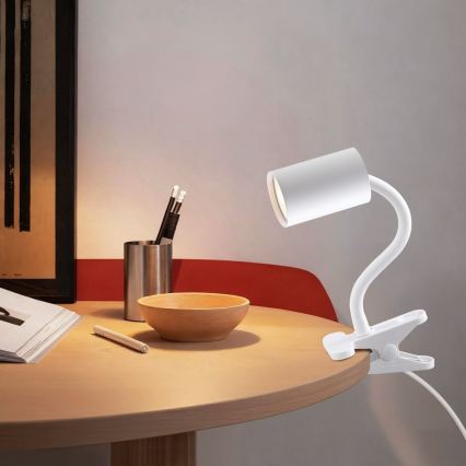 Immax NEO 08294L - Flexibilná lampa s klipom PUNTO 1xGU10/9W/230V biela