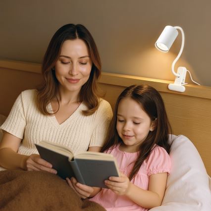 Immax NEO 08294L - Flexibilná lampa s klipom PUNTO 1xGU10/9W/230V biela