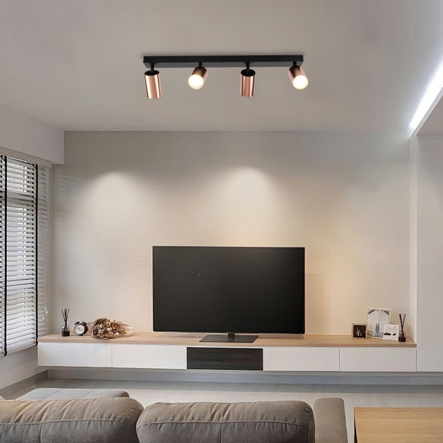 Immax NEO 08303L - Bodové svietidlo PUNTO 4xGU10/9W/230V ružové zlato