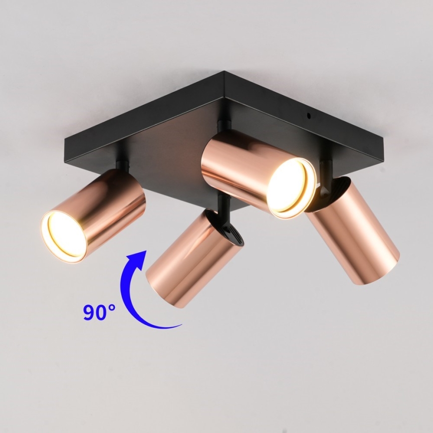 Immax NEO 08304L - Bodové svietidlo PUNTO 4xGU10/9W/230V ružové zlato