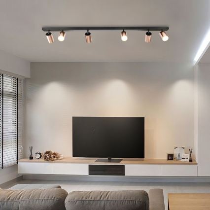 Immax NEO 08305L - Bodové svietidlo PUNTO 6xGU10/9W/230V ružové zlato