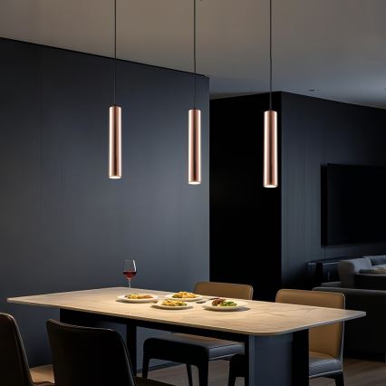 Immax NEO 08306L - Luster na lanku PUNTO 1xGU10/9W/230V ružovo-zlaté