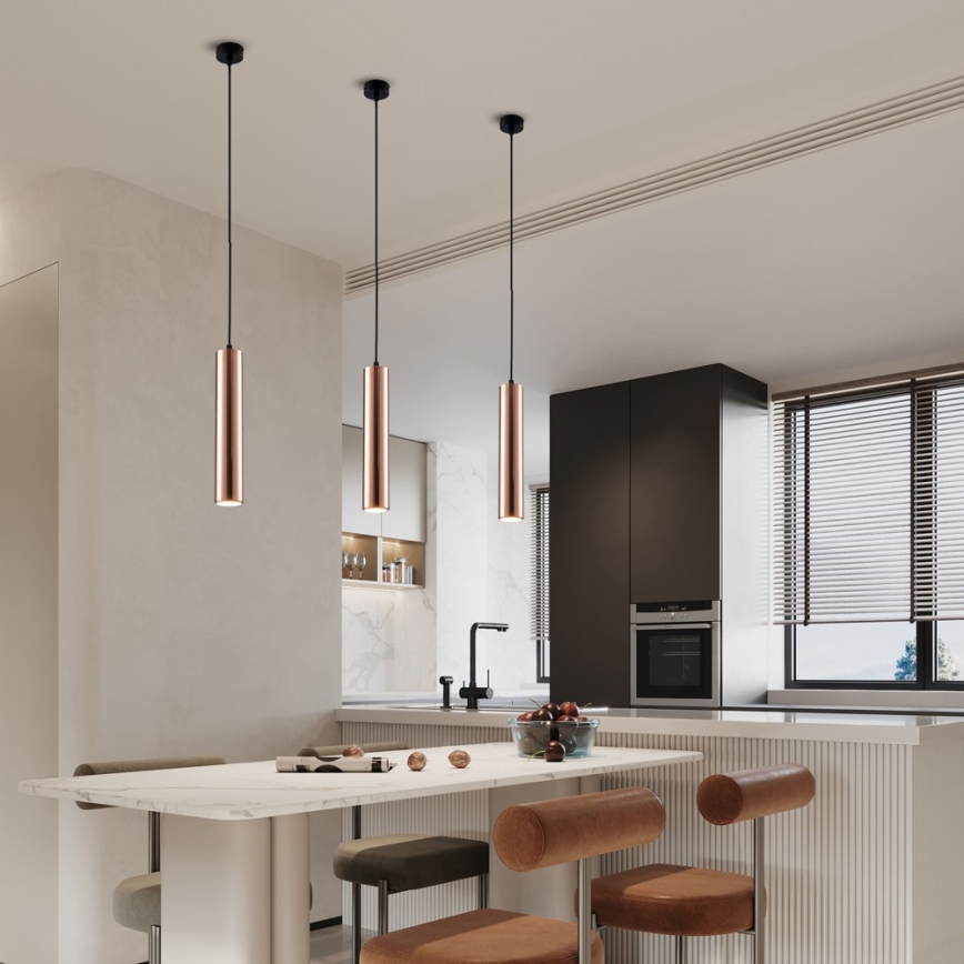 Immax NEO 08306L - Luster na lanku PUNTO 1xGU10/9W/230V ružovo-zlaté