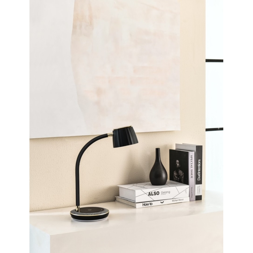 Immax NEO 08996L - LED Stmievateľná stolná lampa s bezdrôtovým nabíjaním PERLA LED/1,5W + LED/6W/230V 3800-4300K